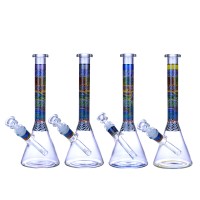 Clover Glass - 10" Wig Wag Hypnotic Wave Art Beaker Water Pipe