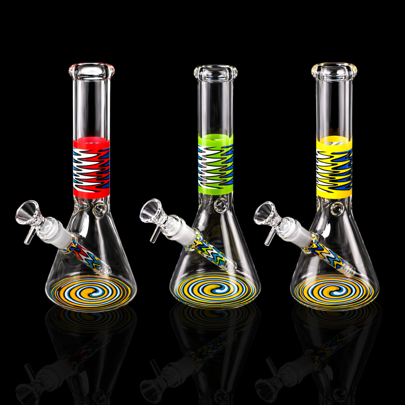 10" Hypnotic Reversal Art Beaker Water Pipe