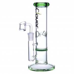 Clover Glass - 8.5" Honeycomb Perc Straight Bong