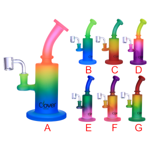 Clover Glass - 8.5" Triple Color Cylindrical Water Pipe [WPE-587]