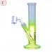 Clover Glass Dual Color Straight Tube Water Pipe – 9 Inch