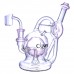 7" Dual Orb Recycler with Showerhead Perc – Clover Glass Clover Glass 7-Inch Dual Orb Showerhead Perc Recycler Water Pipe