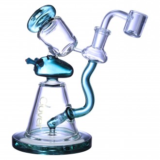 Clover Glass - 7" Space Glider Recycler Water Pipe