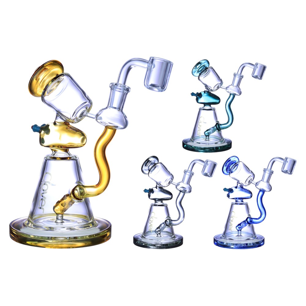 7" Space Glider Recycler – Clover Glass Clover Glass 7-Inch Space Glider Recycler Water Pipe