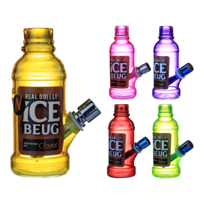 Clover Glass - 7.5" 500ml Bottle Shape Water Pipe - [WPE-843]