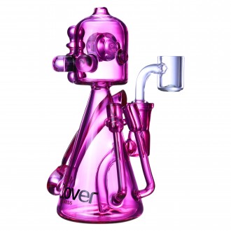 Clover Glass - 6" Robo Puff Recycler Water Pipe