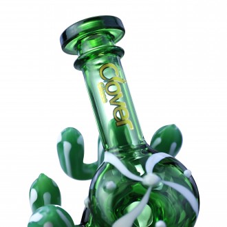 Clover Glass - 7" Cactus Coolness Showerhead Perc Recycler Water Pipe