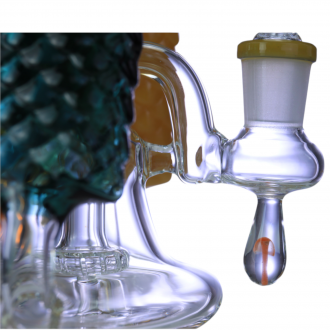 Clover Glass - 6.5" Scaled Armor Glass Water Pipe - [WPE-922]