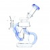 Clover Glass - 7" Morphing Forms Recycler Water Pipe [WPE-95]