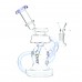 Clover Glass - 7" Morphing Forms Recycler Water Pipe [WPE-95]
