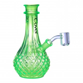 Clover Glass - 7.5" Textured Crystal Style Glass Water Pipe - [WPE-963]