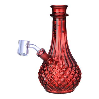 Clover Glass - 7.5" Textured Crystal Style Glass Water Pipe - [WPE-963]