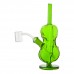 7.5-inch violin-shaped water pipe with quartz banger and 14mm joint