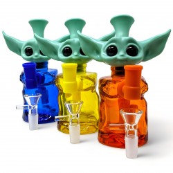 YD Heavy Silicone+Glass Water Pipe Assorted Colors - [WPL412]