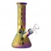 8 inch leaf electroplated beaker bong in assorted colors