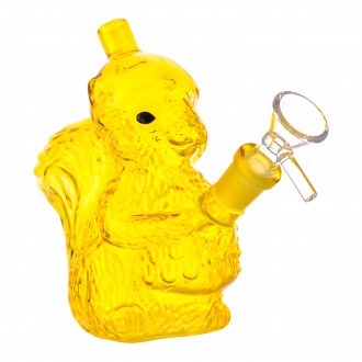5" Bushy Tail Squirrel Water Pipe - Assorted