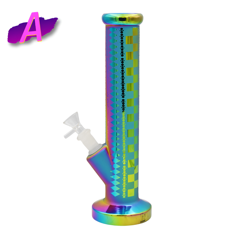 12" Electroplated Frosted Straight Water Pipe