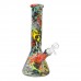 10-Inch Marble Painted Beaker Water Pipe with Assorted Colors