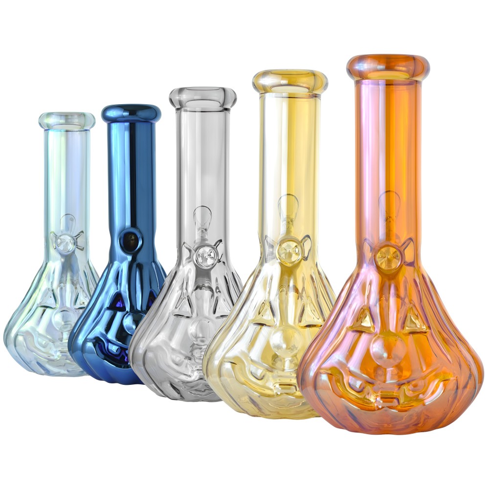 8.5 Inch Electroplated Bohemian Water Pipe – Decorative Glass Bong