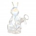 6 Inch Hop & Puff Electroplated Rabbit Glass Water Pipe