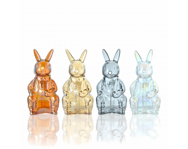 6" Hop & Puff Electroplated Rabbit Water Pipe - [WPM0146]