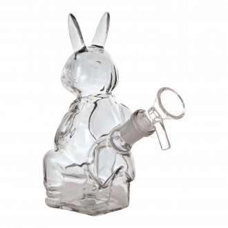 6" Hop & Puff Electroplated Rabbit Water Pipe - [WPM0146]