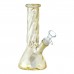 8 inch electroplated swirl glass beaker bong with metallic finish