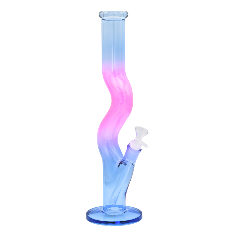 14" Multi Color Zig Zag Water Pipe