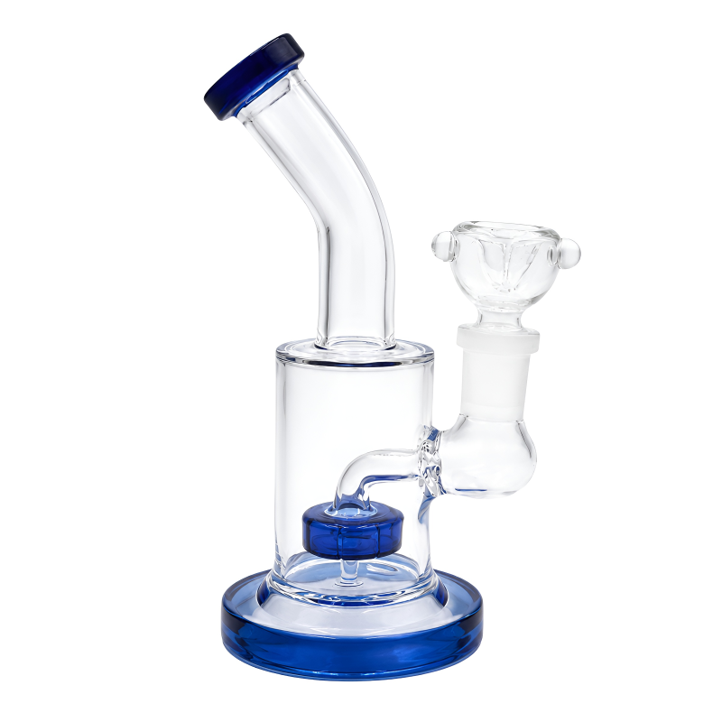 6" Bent Neck Showerhead Perc Mini Glass Water Pipe