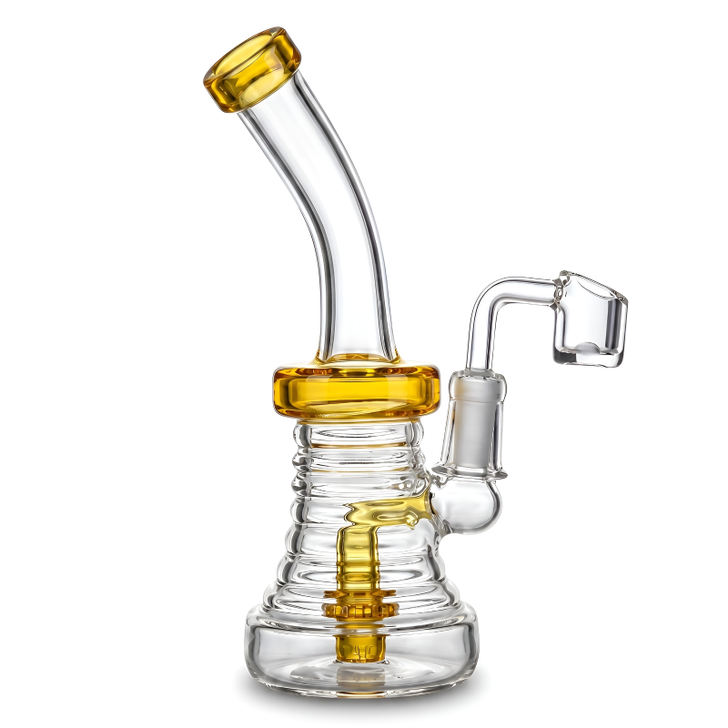 6" Ribbed Beaker Showerhead Perc Water Pipe