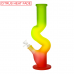 14" Tri-Color Frosted Zong Water Pipe | Premium Glass Bong Wholesale