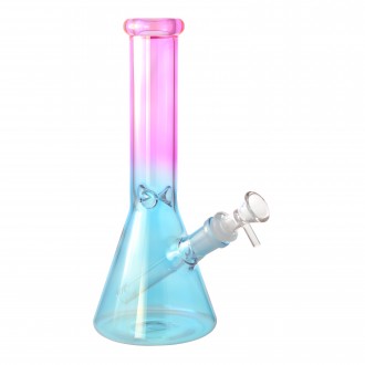 10" Dual Color Beaker Water Pipe - [WPQ183BW]