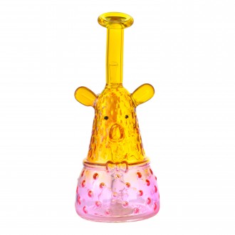 6" Bear Shape Rasta Water Pipe - [WPQ4718BW]
