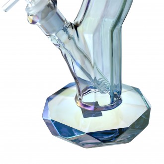 12.5" Crystal Arc Iridescent Water Pipe - [WPQ7050BW]