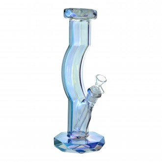 12.5" Crystal Arc Iridescent Water Pipe - [WPQ7050BW]