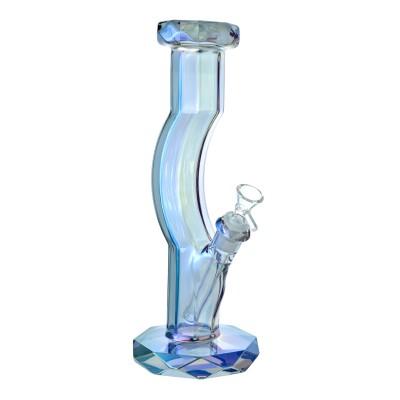 12.5" Crystal Arc Iridescent Water Pipe - [WPQ7050BW]