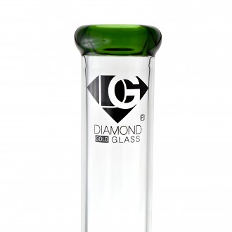 Diamond Gold Glass - 16" Ice-Pinch  Clear Beaker Water Pipe - Assorted [WPW0007-2002]