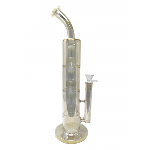 18" Electro Plated Triple Matrix Perc Water Pipe [WSG001]