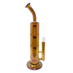 18" Electro Plated Triple Matrix Perc Water Pipe [WSG001]