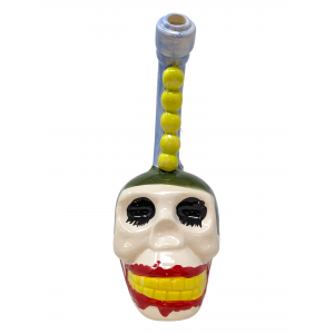 7.1" Blood Smile Skull Ceramic Water Pipe - [WSG05]
