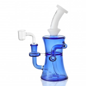 Ruckus - 8" Hourglass Shape Matrix Perc Recycler Water Pipe - [WSG4670]