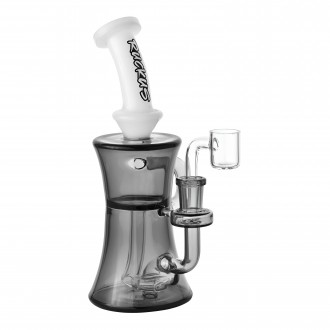 Ruckus - 8" Hourglass Shape Matrix Perc Recycler Water Pipe - [WSG4670]