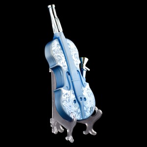 11" Violin Electroplated Water Pipe with Stand