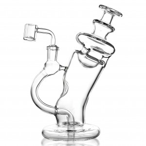 8.5" Clear Glass Recycler Water Pipe