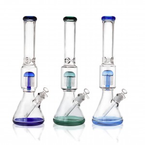 18" 7mm 12-Arm Tree Perc Beaker Water Pipe