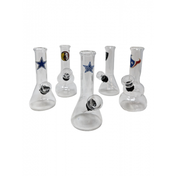 5'' Water Pipe With Decal Work - Assorted Design [XWP50]