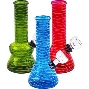 5'' Assorted Mini Net Design Beaker Water Pipe - [XWP5H]