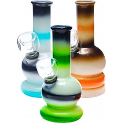 5'' Mini Assorted Striped Bubble Beaker Water Pipe - [XWP5Q]