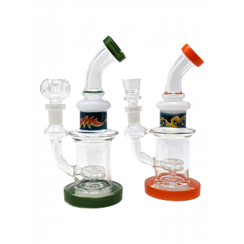 8" Assorted Color Wig Wag Design Shower Water Pipe [ZD151]