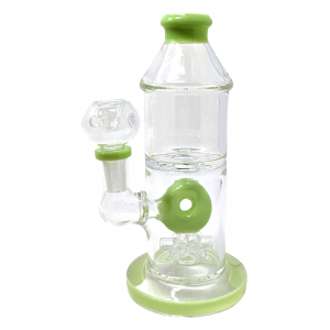 7" Slime Color Donut Perc Water Pipe - [ZD168]
